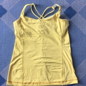lululemon athletica Tops - Lululemon yellow cross strap tank lululemon athletica Tops - Lululemon yellow cross strap tank